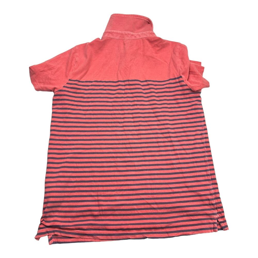 Boys Vineyard Vines Collared Shirt Red with Navy stripes - Picture 2 of 4